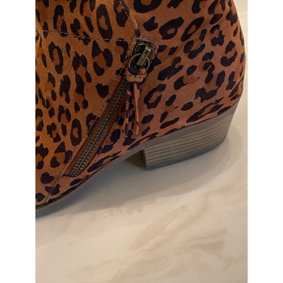 Arizona Booties Faux Cheetah Boots Print Memory Foam Women’s Size 9 Western - Picture 7 of 12